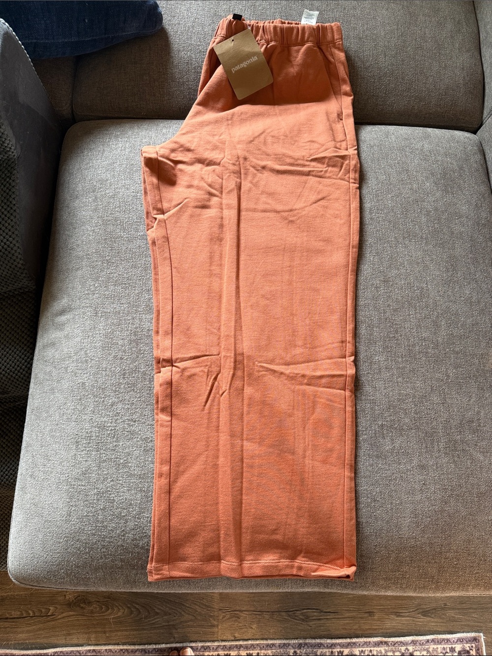 Patagonia Orange Knit Straight-Leg Pants